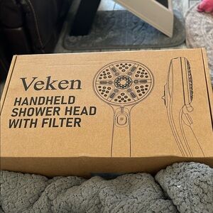 Veken Handheld Shower Head with Filter - silver